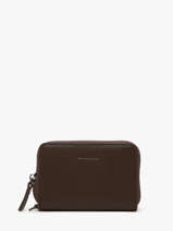 Coin Purse Leather Etrier Brown oxer EOXE096M