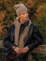Beanie Cashmere Vercors Etrier Brown vercors EVER426U-vue-porte